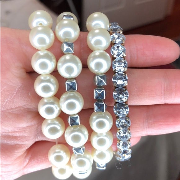 Pearl crystal daimond bracelet with mixing jewelry - Picture 5 of 8